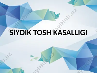 siydik tosh kasalligi — PPTX