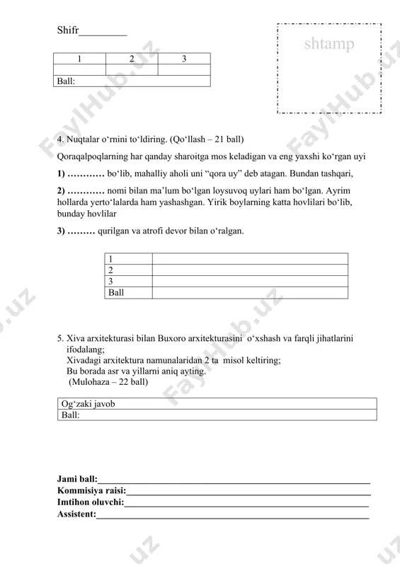 yakuniy davlat attestatsiyasi uchun tarix savollari - Page 3