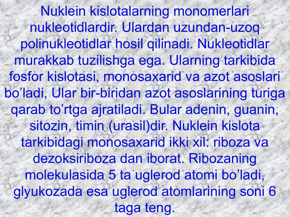 nukleotidlar almashinuvi - Page 5