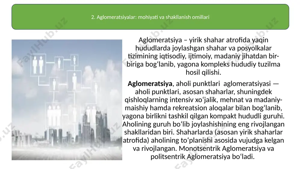 urbanizatsiya va aglomeratsiyalarning samaradorligi - Page 5