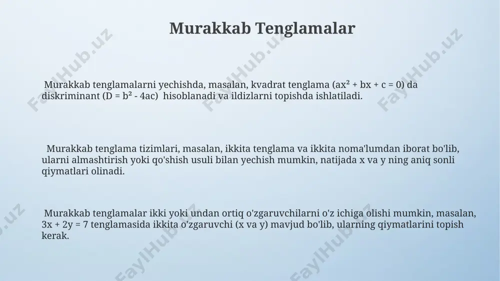 algebraik tengliklar va formulalar - Page 3