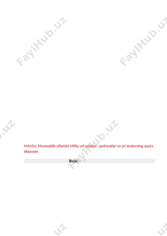 talab qiladi. yillar, asrlar davomida muayyan qarash, odat, tushuncha, tajribalar zamonlar, avlodlar sinovidan o’tadi, sayqal topib boradi. agar ular keyingi avlodlar tomonidan ham qabul qilinsa, davom ettirilib, urf-odatga aylansa, demakki, endi ularni milliy an’ana va qadriyat deb atash mumkin bo’ladi. millat uchun muhim ahamiyatga ega bo’lgan etnik jihat va xususiyatlar bilan bog’liq qadriyatlar milliy qadriyatlar deyiladi. milliy qadriyatlar millatning tarixi, yashash tarzi, ma’naviyati hamda madaniyati bilan chambarchas bog’liq holda namoyon bo’ladi. o’zbek xalqining asrlardan asrlarga o’tib kelayotgan milliy qadriyatlari ham uzoq tarixiy jarayonda shakllangan. jumladan, o’zi tug’ilib o’sgan ona yurtiga ehtirom, o’z taqdirini mana shu yurtsiz tasavvur qila olmaslik, o’tgan ajdodlar xotirasiga sadoqat, kattalarga doimiy hurmat ko’rsatish, har qanday sharoitda ham hayo va andishani saqlash, turmushda poklikka alohida e’tibor berish singari ko’plab fazilatlar bizning milliy qadriyatlarimiz asosini tashkil etadi. xalqimiz juda qadim paytlardan boshlaboq ko’chmanchilikdan o’troq hayot kechirishga o’tgan, shunday hayot tarziga o’rgangan. odamlar o’zi o’rnashib qolgan yerni, uning atrofidagi …