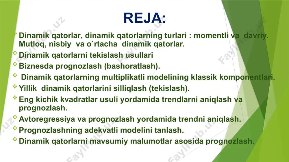 32120,5 32656,7 33255,5 1135 598,8 qoraqalpog`iston respublikasi 1817,5 1842,3 1869,8 52,3 27,5 viloyatlar: 0 0 andijon 2962,5 3011,7 3066,9 104,4 55,2 buxoro 1843,5 1870,2 1894,8 51,3 24,6 jizzax 1301 1325 1352,4 51,4 27,4 qashqadaryo 3088,8 3148,4 3213,1 124,3 64,7 navoiy 942,8 958 979,5 36,7 21,5 namangan 2652,4 2699,6 2752,9 100,5 53,3 samarqand 3651,7 3720,1 3798,9 147,2 78,8 surxondaryo 2462,3 2514,2 2569,9 107,6 55,7 sirdaryo 803,1 815,9 829,9 26,8 14 toshkent 2829,3 2861,2 2898,5 69,2 37,3 farg`ona 3564,8 3620,2 3683,3 118,5 63,1 xorazm 1776,7 1805 1835,7 59 30,7 toshkent sh. 2424,1 2464,9 2509,9 85,8 45 hududlar bo’yicha jami aholi soni mutlaq qo’shimcha o’zgarish uchun o’rganilayotgan hodisa va jarayonlarning dinamikasini miqdoriy tomondan baholashda quyidagi statistik ko’rsatkichlar qo’llaniladi: qo’shimcha o’zgarish sur’ati. mutlaq o’zgarishning oldingi yoki bazis davr darajasiga nisbatini ifodalaydi. bazisli usul: zanjirsimon usul: bir foizga qo’shimcha o’zgarishni mutlaq mohiyati. qo’shimcha o’zgarish 1%ining mutlaq miqdorda qanchaga tengligini ifodalaydi 2017 y 2018 y 2019 …