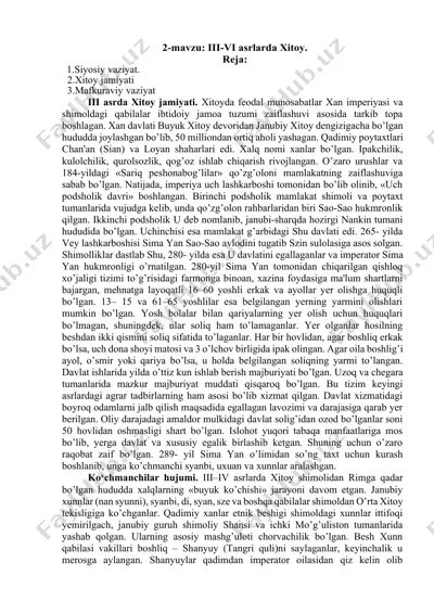 iii-vi asrlarda xitoy — DOCX