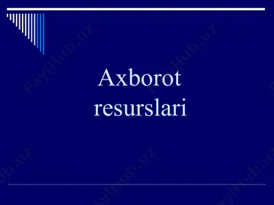 axborot resurslari — PPT