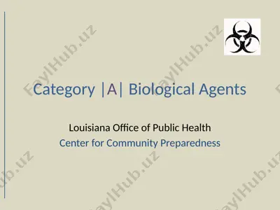 category a biological agents — PPTX