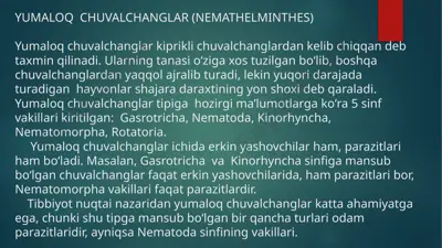 yumaloq chuvalchanglar — PPTX