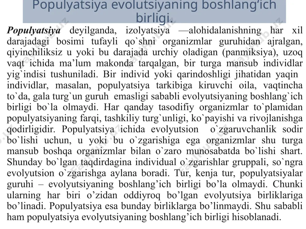 mikroevolyutsiya haqida tushuncha - Page 5