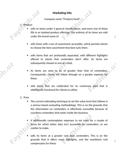 marketing mix — DOCX