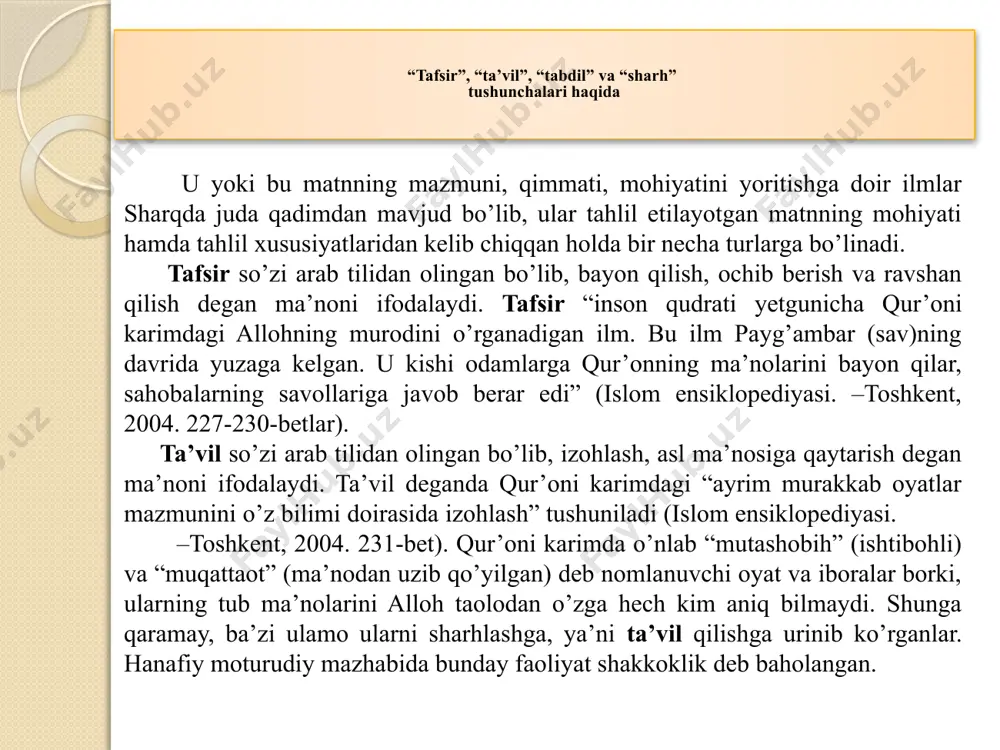 1-na’t 26 2-na’t 28 3-na’t 32 4-na’t 34 5-na’t (me’roj) jami: 11 bob, 433 bayt 53 ikkinchi muqaddima nizomiy va amir xusrav haqida bayt 37 jomiy ta’rifi 65 so’z ta’rifida 64 mavzun (vaznli) nutq (nazm) haqida 61 husayn boyqaro madhi 60 ko’ngil ta’rifi 40 1-hayrat 82 2-hayrat 84 3-hayrat 77 bahovuddin naqshband ta’rifi jami: 10 bob, 615 bayt 45 “hayrat ul-abror” qayda ado aylagasen bu sipos, kim seni deb xayri bashar, xayri nos. [7-tom, 234] nasriy bayoni: kim bo‘lmasin seni "odamlarning eng yaxshisi" deyishadi. bu maqtovlarni sen qanday oqlaysan [2006-yil, 345-bet]. matn va tabdil haqida fikrlaringizni muxtasar bayon eting “hayrat ul-abror” odam aro ko‘r ne tafovut turur, qibla anga, tengri munga but turur. ravza so‘zi dog‘i demasdur biri, kuygali ham loyiq emasdur biri [7-tom, 138]. nasriy bayoni: mana, qara, odam bilan odam orasida qancha tafovut bor: bunisi tangri deb butni tanlagan, unisi qiblani. birontasi "jannat" so‘zini og‘ziga ham olmaydi, shuning …
