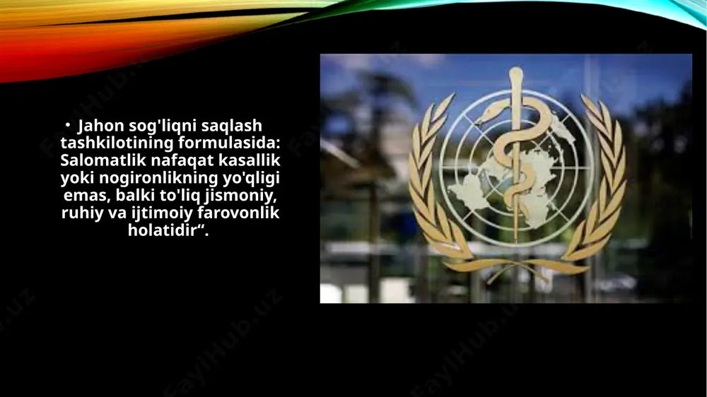 a’naviy harakatlar mo’tadilligi umuman olganda, psixologik farovonlik shaxslarda o'sish, chidamlilik va qoniqishni rag'batlantiradigan ijobiy shaxsiy xususiyatlar va xususiyatlarni rivojlantirishga hissa qo'shishi mumkin. psixologik farovonlikni rivojlantirish vaqt o'tishi bilan sog'lom va muvozanatli shaxsni shakllantirishga yordam beradi etiboringiz uchun tashakkur! image2.png image3.png image4.png image5.png image6.png image7.jpeg image8.jpeg image1.png /docprops/thumbnail.jpeg