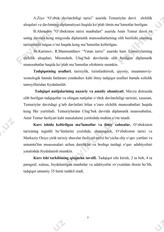 edi. shu boisdan fransiya fuqarolari hisoblangan genuyaliklarning yer va mulklarini, ayniqsa galatadagi mustamlakalarini himoya qilish uchun karl vi o‘z navbatida amir temurdan madad kutar va u bilan diplomatik aloqalar o‘rnatishga intilar edi. amir temur va karl vi diplomatik yozishmalarida qayd etilishicha, sohibqiron qirolni jiddiy qo‘llab-quvvatlaydi. shunday qilib, amir temurning kichik osiyo va g‘arbiy yevropa davlatlari bilan olib borgan dastlabki diplomatik yozishmalari va elchilik aloqalari uning g‘arbda – turkiya ustiga yurishi munosabati bilan boshlanib, ulardan asosan sulton boyazidga qarshi birgalikda kurashish rejalari ko‘zda tutiladi. biroq anqara yaqinida turklarning 160 minglik qo‘shini ustidan qozonilgan buyuk g‘alabadan so‘ng amir temurning g‘arbiy yevropa davlatlari bilan aloqalarining mazmuni tubdan o‘zgaradi. endilikda u ular bilan do‘stona munosabatlarni mustahkamlash va o‘zaro savdo-sotiq aloqalarini yo‘lga qo‘yish kabi masalalarga ahamiyat qaratadi. vizantiya imperatoridan boj olib, uni bevosita bo‘ysundirish bilan kifoyalangan amir temur 1402-yilning yozida fransiya va angliyaga maxsus elchilar orqali karl vi va genrix iv nomlariga maktublar yo‘llaydi. elchilar …