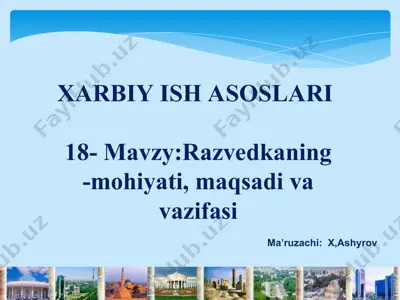 xarbiy ish asoslari — PPT