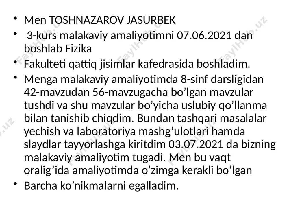 8-sinf darsligi uchun hisobot - Page 3
