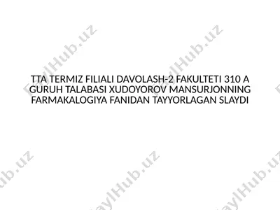 fitopereparat va ularning qo`llanishi — PPTX