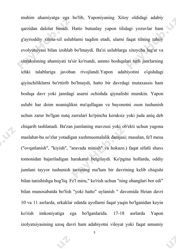 ti ahmad muhammad ali, vebstersk universiteti prorektori nansi xellerud (aqsh) va boshqalar tarixan qisqa vaqt ichida mamlakatimiz ta’lim sohasida olib borilgan islohotlar tufayli ulkan yutuqlarga erishganini e’tirof etdilar. .[footnoteref:3] hech shubhasiz aytish mumkin – bugungi kunda ona yurtimizda dunyodagi boshqa mamlakatlarning havasini tortayotgan zamonaviy ta’lim va tarbiya tizimi, o’quv maskanlari barpo etilgan. bolalarimiz to’qqiz yillik umumta’lim maktablarini bitirib, qishloq va shaharlarimizda yangitdan qurilgan 1500 dan ziyod eng zamonaviy litsey va kollejlarda 3 yil davomida tahsil oladi. bu o’quv yurtlari eng ilg’or ilm-fan va taraqqiyot sirlarini o’zlashtirishga, 2-3 ta kasb hunarni, xorijiy tillarni, internet va axborot-kommunikatsiya texnologiyalarini puxta egallashga imkon yaratadi va bugungi zamon talabiga javob beradigan etuk mutaxassislarni tayyorlaydi[footnoteref:4]. [1: karimov i.a. yuksak ma’naviyat yengilmas kuch. - t.: “ma’naviyat”, 2008, - 137 b. ] [2: o’zbekiston respublikasi prezidenti i.a.karimovning 2012 yil 16-17 fevral kunlari toshkent shahrida “yuksak bilimli va intellektual rivojlangan avlodni tarbiyalash – mamlakatni barqaror ettirish va modernizasiya qilishning …
