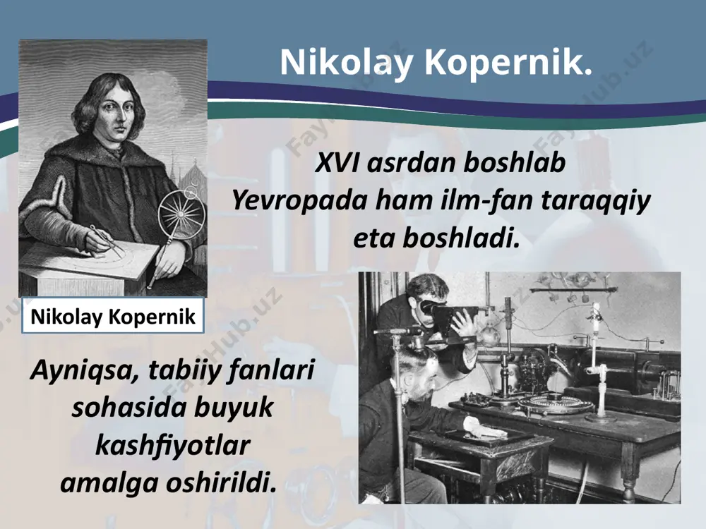 ttiq ta’qib ostiga oldilar. o‘lim bilan qo‘rqitib, qattiq azob-uqubatlarga duchor etdilar. natijada, galiley o‘z fikridan voz kechishga majbur bo‘ldi. image2.jpg image3.jpeg image4.jpeg image5.jpeg image6.jpeg image7.emf image8.jpeg image9.jpeg image10.jpeg image11.jpeg image12.jpeg image13.jpeg image14.jpeg image15.jpeg image16.jpeg image1.jpg npg l232; sir alexander fleming /docprops/thumbnail.jpeg