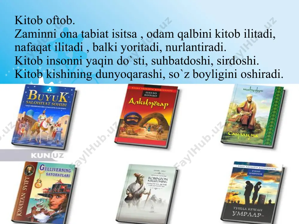 "kitobim, jon kitobim" mavzusidagi bir soatlik dars ishlanmasi - Page 3