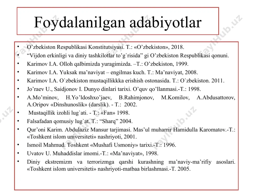 udiylarga berish bilan ular bilan ahd tuzgan. muso yahvening elchisi, tora (tavrot) yahve tomonidan musoga tur tog‘ida berilgan muqaddas kitob. yahve olamlarni yaratishni yakshanbada boshlab, juma kuni tugatdi, shanba kuni esa dam oldi shuning uchun yahudiylik diniga ko‘ra shanba kuni, hech qanday mehnatga qo‘l urilmaydi. iudaizm - eng qadimgi dinlardan bo’lib, eramizdan oldingi xiii asrda yahudiylarning milliy dini sifatida vujudga kelgan. bu din o’zining asosiy aqidalarini bevosita o’sha davrda mavjud bo’lgan politeistik dinlardan olgan. uning paydo bo’lishi va mustaqil monoteistik din sifatida maydonga chiqishi markazlashgan yahudiy davlatining tashkil topishi bilan uzviy bog’liqdir. hozirgi falastin hududida qadimgi zamonlarda dehqonchilik va chorvachnlik bilan shug’ullangan ko’chmanchi yahudiy qabilalari yashagan. bu qabilalarda din sifatida animizm, magiya, fetishizm, sehrgarlik va turli o’simlik hamda hayvonlarga sig’inish hukmronlik qilgan. ruhoniylar iudaizmning obro’sini ko’tarish maqsadida yahudiylar “mumtoz xalq”, unga dinni xudoning o’zi ato etgan, degan fikrni ilgari surardilar; hozir ham qisman shunday. iudaizm politeizmdan monoteizmga o’tguncha bir qancha …
