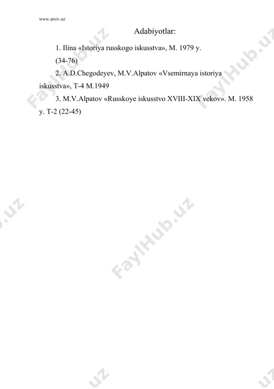 xix ( 19 ) asrning i yarmida rus san`ati - Page 4