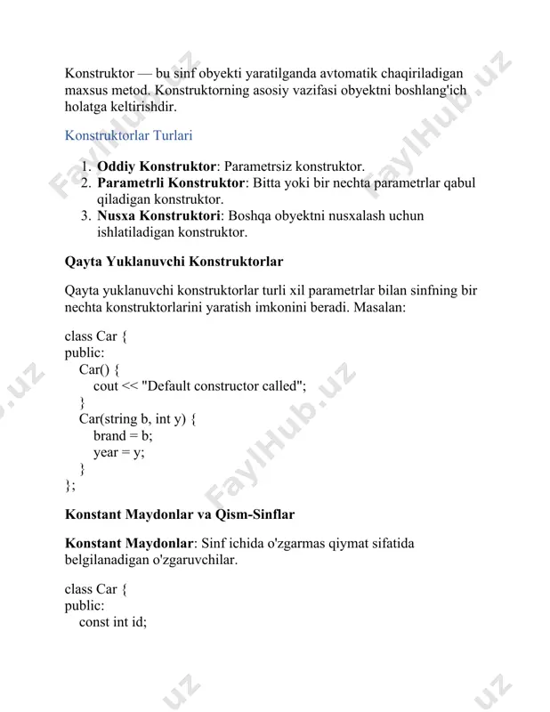 c++ dasturlash tilida sinf tushunchasi - Page 4