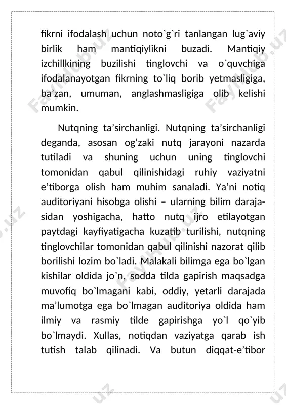 i gilon qabilasiga mansub) o’zining “qobusnoma” (1082-83) asarining yettinchi bobi “suxandonlik ila baland marotabali bo’lmoq zikrida” deb nomlangan. kaykovus farzandiga murojat qiladi: “kishi suxandon, suxongo’y (notiq) bo’lishi kerak. ammo, ey farzand sen suxango’y bulg’il va lekin durug’go’y (yolg’onchi) bo’lmag’il. rostgo’ylikda o’zing shuhrat qozong’il, tokim biror vaqt zarurat yuzidan yolg’on so’z desang qabul qilg’aylar. har so’z desang ham rost degil va lekin yolg’onga o’xshag’on rostni demag’ilkim, rostga o’xshagan durug’ durug’ga o’xshagan rostdin yaxshidur, nedinkim ul durug’ maqbul bo’lmas. demak, nomaqbul rostni aytishdan parhez qil, toki mening bila abu suvror shopur binni abu al-fazlning orasidagi voqea sening boshingda sodir bo’lmasin. ey, farzand, so’zning yuzin va orqasin bilg’il va ularga rioya qilg’il, har na so’z desang, yuzi bila degil, to suxango’y bo’lg’aysan. agar so’z aytib, so’zning nechuk ekanin bilmasang qushga o’xsharsanki, unga to’ti derlar,ul doim so’zlar ammo so’zning ma’nosini bilmas”. alisher navoiy “mahbub ul-qulub” asarida: “chin to’g’ri so’zla, nutqingda halol bo’l, ezma bo’lma, …
