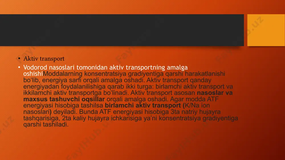 daptin, klazrin) oqsillari plazma membranasiga qaytishi, hosil boʻlgan qoplanmagan vezikulalar kerakli qismga borishi mumkin. etiborigiz uchun raxmat image2.png image3.png image4.png image5.png image6.png image1.png /docprops/thumbnail.jpeg
