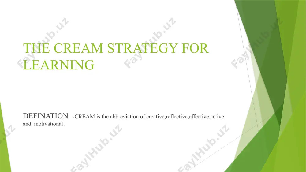 cream learning strategy for learning - Page 2