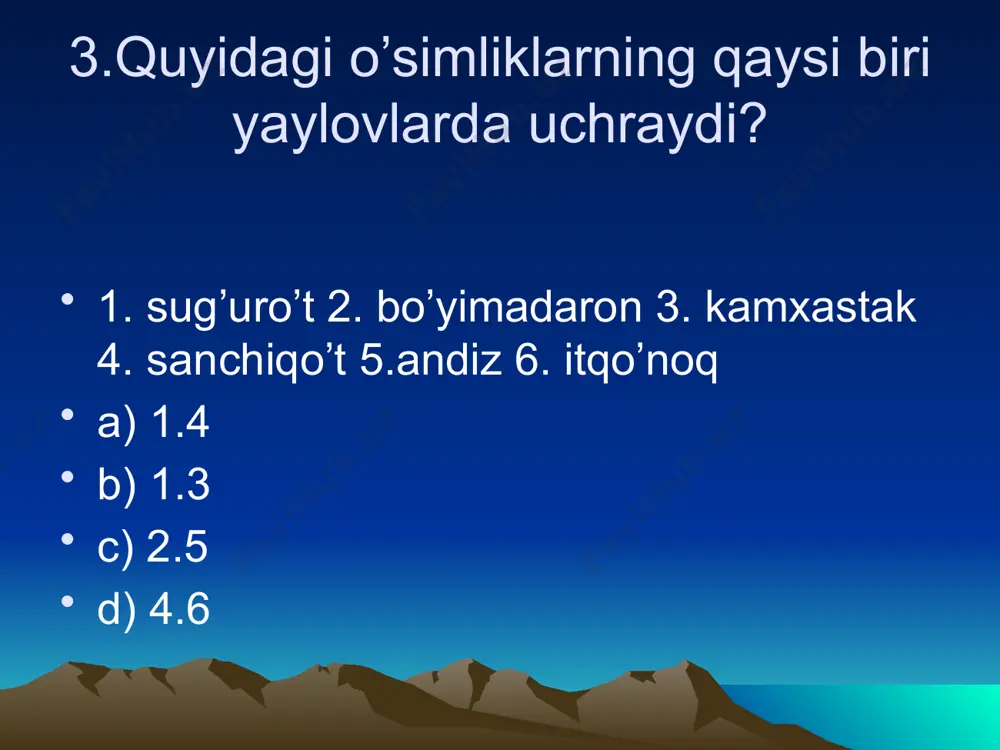 o'zbekiston o'simliklar boyligi slayd test - Page 4