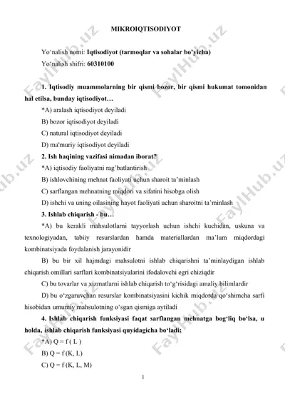 iqtisodiy muammolar — DOC
