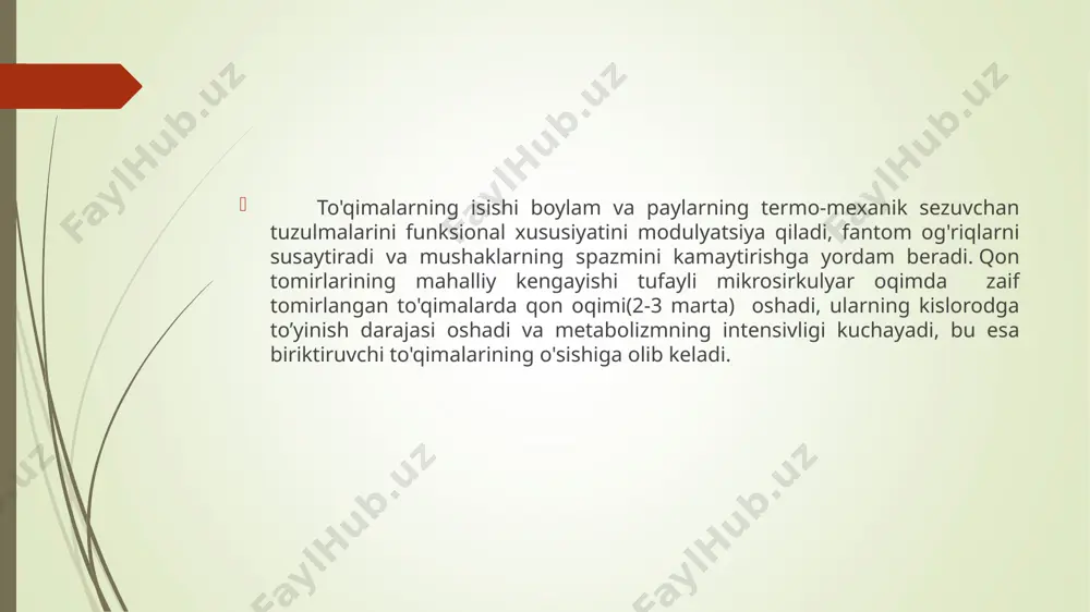 dush); sedativ, vazoaktiv; spazmolitik (issiq dush). ko'rsatmalar. tayanch-harakat tizimi va periferik asab tizimi kasalliklari asoratlari (pleksit, nevralgiya, miozit), nevrasteniya (gipostenik shakli), ruhiy tushkunlik, vegeto-tomir distoniyasi, sekin granulyatsiyalanuvchi jarohatlar, gipertoniya tipli neyro-sirkulyator distoniya, gipertoniya i-ii daraja, infarktdan keying kardioskleroz, surunkali gastrit, ichak ta’sirlanish sindromi, surunkali adneksit, hayz sikli buzilishi, menopauza, bavosir, jinsiy nevroz, tomir kasalliklari, semizlik i darajasi. qo'llash mumkin bo'lmagan holatlar. yurak ishemik kasalligi, zo’riqish stenokardiyasi iii fk, nafas olish tizimi kasalliklari, urolitiaz, toshli xoletsistit, isteriya miya qon tomirlari aterosklerozi, teri kasalliklari. parametrlar. suv oqimi bosimiga qarab: past (30-100 kpa, yomg'irsimon, ignasimon, changsimon), o'rta (100-200 kpa, sirkulyar va ko'tariluvchi) yuqori (200-400 kpa, oqimli, shotland, yelpig’ichsimon, suv osti dush-massaj) turlari farqlanadi. suv haroratiga qarab sovuq (20 ° c atrofida), salqin (20-34 ° s), indifferent (35-37 ° s), iliq (38-39 ° c) issiq (40 ° s va undan yuqori) dushlar farqlanadi. shotlandcha dush suv osti dush massaj yelpig’ichsimon doimiy haroratli dush bilan …