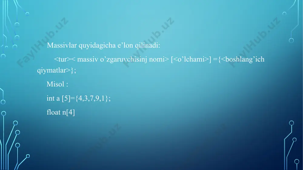 statik va dinamik massivlar - Page 4