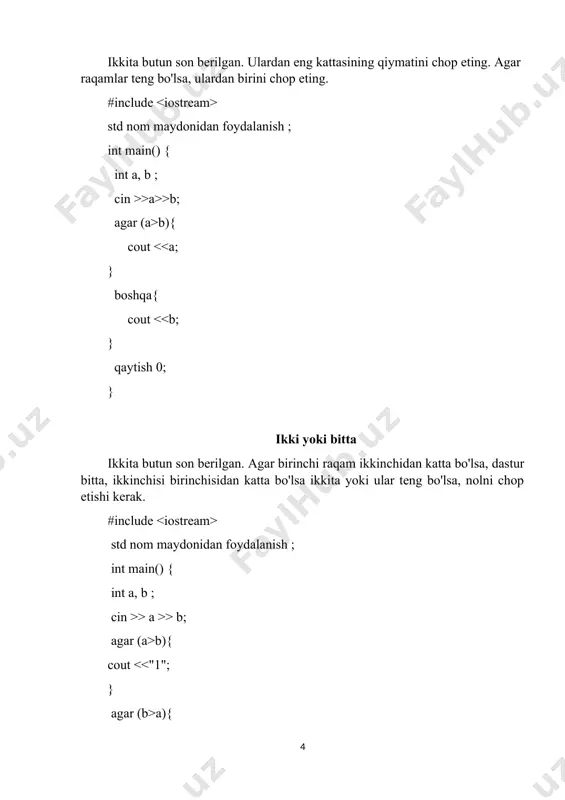 matematik masalalarni dasturlash c++ tili yordamida yechish - Page 4