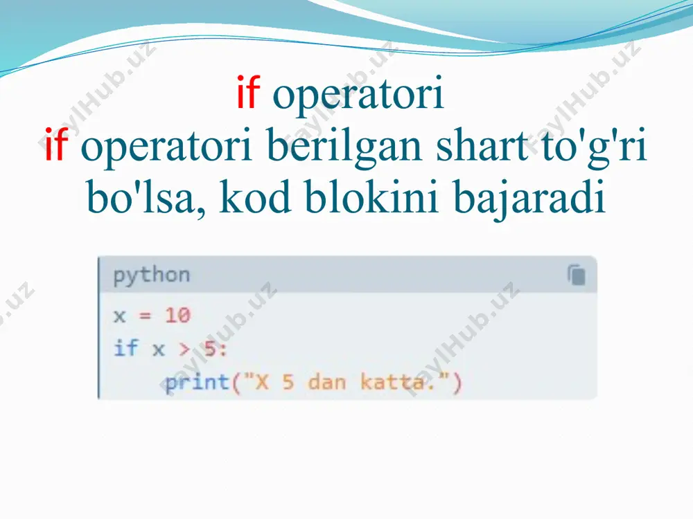 python'da shart va for operatorlari - Page 3