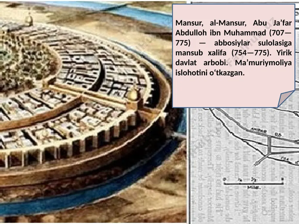 i muhammad va ibrohim ibn abdulloh, uning hukmronligiga qarshi isyon koʻtarganlaridan keyin al-mansur tomonidan taʼqibga uchradilar. ular uning ta'qiblaridan qutulib qolishdi, lekin al-mansurning g'azabi otalari abdulloh ibn hasan va uning boshqa oila a'zolariga tushdi. abdullohning o‘g‘illari keyinchalik mag‘lub bo‘lishadi va o‘ldiriladi. e’tiboringiz uchun raxmat! image1.png image2.png image3.png image4.png image5.png image6.png image7.png image8.png image9.png image10.png image11.png image12.png image13.jpeg image14.png image15.png