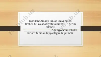 taqdimot: mumtoz adabiyotning lirik janrlari — PPTX