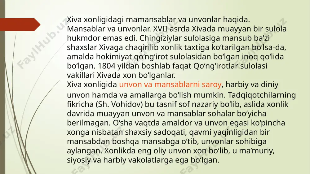 xivaxonligining oliy darajali saroy unvonlari va mansablari - Page 4