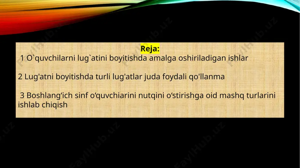 halarni, hissiyotni ifodalaydi. tilda mavjud bo’lgan barcha so’z va iboralarning yig’indisi lug’at tarkibi yoki leksika deyiladi. leksikologiya o’zbek tilining lug’at tarkibini o’rganadigan bo’limdir. leksikologiya lug’at tarkibidagi so’zlarning nutqda ma’no ifodalash xususiyati, qo’llanish faolligi, boyib borishi, ba’zi so’zlarning eskirib, iste’moldan chiqib ketishi, ma’no ko’chish hodisasi kabilarni o’rganadi. shu sababli leksikologiya lug’at ustida ishlash metodikasining lingvistik asosi hisoblanadi. har qanday nutqiy bayon grammatik jihatdan o’zaro bog’langan, mazmunga mos so’z va so’z birikmalarining ma’lum izchillikda joylashtirilishidan tuziladi. kishining lug’ati qanchalik boy va rivojlangan bo’lsa, uning nutqi ham shunchalik boy bo’ladi; o’z fikrini aniq va ifodali bayon etishiga keng imkoniyat yaratiladi. shuning uchun lug’atning boyligi, xilma-xilligi, harakatchanligi metodikada nutqni muvaffaqiyatli o’stirishning muhim sharti hisoblanadi. hozirgi o’zbek adabiy tili ulkan lug’at boyligiga ega. besh jildlik «o’zbek tilining izohli lug’ati» da 80000 dan ortiq so’z va so’z birikmasi berilgan bo’lib, bular umumiy qo’llaniladiganlaridir. bunga o’zbek tilida nashr etilgan turli terminologik lug’atlarda, o’zbek tili sinonimlari, antonimlari, frazeologik …