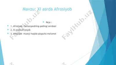 xi asrda afrosiyob — PPTX