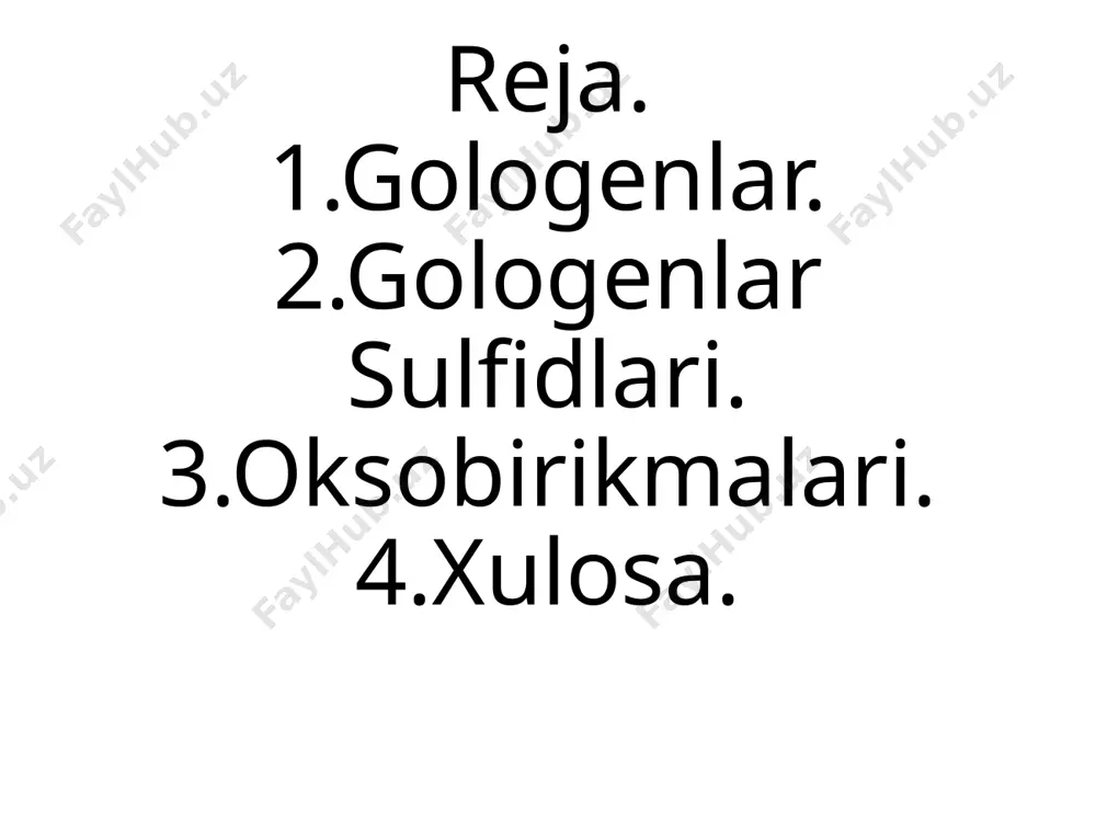 shqa barcha galogenlardan farqli o'laroq, ftor o'zining barcha birikmalarida faqat bitta oksidlanish darajasini 1- namoyon qiladi va o'zgaruvchan valentlikni ko'rsatmaydi. boshqa galogenlar uchun eng xarakterli oksidlanish darajasi ham 1-dir, ammo tashqi darajada erkin -orbitallar mavjudligi sababli ular valentlik elektronlarining qisman yoki to'liq buzilishi tufayli boshqa toq oksidlanish darajalarini ham ko'rsatishi mumkin. ftor eng faol hisoblanadi. aksariyat metallar, hatto xona haroratida ham, uning atmosferasida yonib, katta miqdorda issiqlik chiqaradi, masalan: isitilmasdan, ftor ko'plab metall bo'lmaganlar bilan ham reaksiyaga kirishadi (vodorod - yuqoriga qarang), shu bilan birga katta miqdorda issiqlik chiqaradi: ftor qizdirilganda boshqa barcha halogenlarni sxema bo'yicha oksidlaydi: galogenlar mendeleyev kimyoviy elementlar davriy jadvalining vii a guruhchasini tashkil etuvchi elementlar (ular beshta) uchun qo‘llanadigan umumiy nomdir. galogenlar turkumiga xlor, ftor, brom, yod va astat elementlari kiradi. "galogen" atamasini 1811-yilda olmon kimyogari i.shveyger tomonidan, ishqoriy metallar bilan birikib, tuz hosil qiladigan xlor elementini atash uchun taklif qilgan edi. "galogen" so‘zi yunon tilidagi …