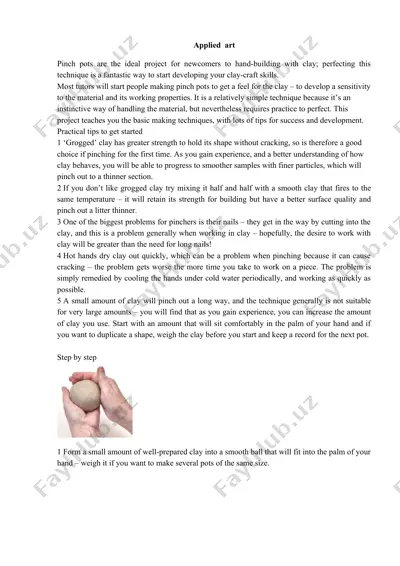 pinch pots — DOCX
