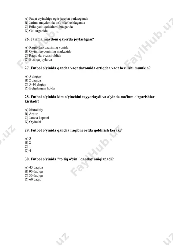 futbol sport turi boýicha testlar - Page 5