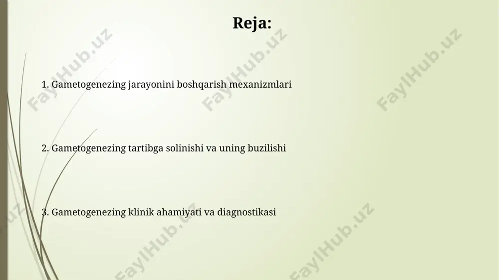 'sirlarni va signallarni o'rganish uchun, 10 dan ortiq hujayra liniyalarini o'z ichiga olgan keng ko'lamli genomika, transkriptomika va proteomika tahlillari, shuningdek, oqsil-oqsil o'zaro ta'sirlarini aniqlashga qaratilgan eksperimentlar qo'llaniladi. gametogenezni o'rganishda yuqori aniqlikdagi 3d mikroskopiya va konfokal lazerli skanerlash mikroskopiyasi kabi tasvirlash texnologiyalaridan foydalanish hujayra va to'qimalarning ultrastrukturasini batafsil o'rganish imkonini beradi, bu esa gametogenez jarayonlarini chuqurroq tushunishga yordam beradi. gametogenez jarayonining boshqarilishi gametogenez jarayonining samaradorligini oshirish uchun, gonadotropinlarning (fsh va lh) sekresiyasini 20-30% ga aniq tartibga solish muhim hisoblanadi. meioz jarayonida xromosomalarning to'g'ri ajralishini ta'minlash uchun, 1-2% dan oshmaydigan xatolik darajasi bilan, cheklovchi nuqtalarni aniq nazorat qilish kerak. gametogenez va reproduktiv salomatlik gametogenez jarayonining 20% dan ortig'i meyoz bo'linishining muvaffaqiyatsizligi tufayli to'xtaydi, bu esa reproduktiv salomatlikka salbiy ta'sir ko'rsatadi. reproduktiv yoshdagi ayollarning taxminan 15%ida ovulyatsiya buzilishi kuzatiladi, bu gametogenezning buzilishi va bepushtlikka olib kelishi mumkin. gametogenezning regulyatsiyasi gametogenezning muhim bosqichlaridan biri bo'lgan meyoz bo'linish jarayoni, 2 ga teng bo'lmagan xromosomalar …