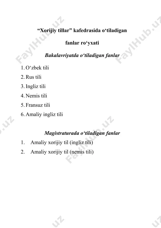 12 o‘quv yilida germaniyaning eng nufuzli oliy o‘quv yurtlarida o‘z mutaxassisligi bo‘yicha malaka oshirib keldi. shuningdek dotsentlarimiz n.namozov, s.adilova, l.xusainovalar amaliy darslarni zamonaviy - pedogogik texnologiyalar asosida o‘tishni keng yo‘lga qo‘yganlar. kafedrada aksariyat yosh o‘qituvchilar faoliyat ko‘rsatib kelmoqda. shuningdek kafedra boy moddiy texnik bazaga ham ega bo‘lib, ayni paytda 1 ta lingafon xonasi, 1 ta kompyuter xonasi video – televizorlar hamda o‘quv jarayoniga mos keladigan turli xil kassetalar, disklar ham mavjud. kafedra o‘qituvchilari o‘zlarining ochiq darslarini tashkil qilishganda doimiy ravishda yuqorida ta’kidlangan texnik vositalardan foydalanib kelishmoqda. undan tashqari, dars jaryoniga kerakli bo‘lgan turli xil slaydlar hamda tarqatma materiallar, ko‘rgazmali qurollar tayyorlab ularni keng talabalar jamoasiga foydalanishga imkoniyat yaratib kelmoqda. chet el grantlari yaponiya davlati tomonidan e’lon qilingan jds beg‘araz moliya yordami dasturi. e – mail: jike @ jds.uz website: http://www.jds.uz malayziya davlati tomonidan e’lon qilingan malaysian technical cooperation program dasturi e – mail: mtcp@intanbank.intan.my website: http://www.mtkp yevropa davlatlarida ta’lim olish …