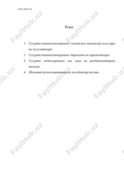суғурта фаолиятининг молиявий асослари — DOC
