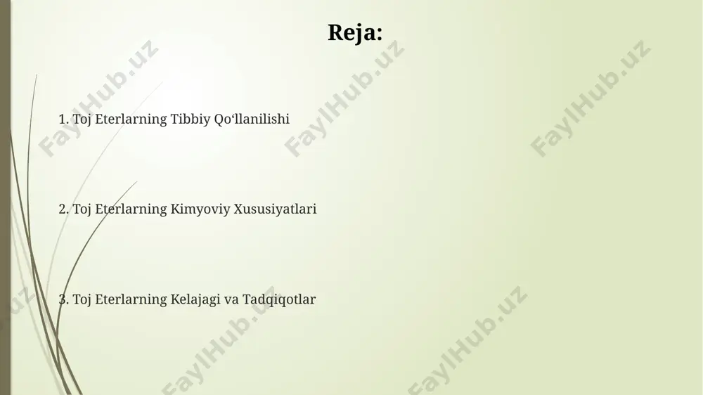 ralarini yo'q qilishda potentsialga ega bo'lib, in vitro tadqiqotlarda 50% dan yuqori sitotoksik ta’sir ko'rsatgan. virusga qarshi ta'sir 15-toj-5 kabi ba'zi toj efirlarining antiviral faolligi in vitro sharoitlarda bir qancha virus turlariga nisbatan, jumladan, gerpes va gripp viruslariga nisbatan o'rganilgan va ijobiy natijalar ko'rsatgan. toj efirlarning ba'zi turlari, masalan, 18-toj-6, virusli zarralarning hujayraga yopishishiga to'sqinlik qiluvchi, virusning replikatsiyasini susaytiruvchi xususiyatlarga ega ekanligi aniqlangan. virusga qarshi ta'sir mexanizmi, toj efirlarining virusli zarralarning sirt oqsillari bilan o'zaro ta'sirini o'zgartirishi va shu bilan ularning hujayra membranasi bilan birikishini oldini olishi orqali amalga oshirilishi mumkin. davolash vositalarida qo'llanilishi toj efirlarining qon-miya to'sig'ini kesib o'tish qobiliyati miya kasalliklarini davolashda yangi imkoniyatlar ochib beradi, masalan, alzheimer kasalligini davolashda 10-20% samaradorlik ko'rsatilgan. davolashda 18-tojli efirlarning antibakterial xususiyatlari infeksiyalarni davolashda qo'llanilishi mumkin, bu esa gram-musbat bakteriyalar o'sishini 50% ga kamaytirishi mumkinligini ko'rsatadi. ba'zi toj efirlarining hujayra membranalari o'tkazuvchanligini o'zgartirish qobiliyati tufayli, ular dori vositalarini hujayraga yetkazish tizimlarida samarali …