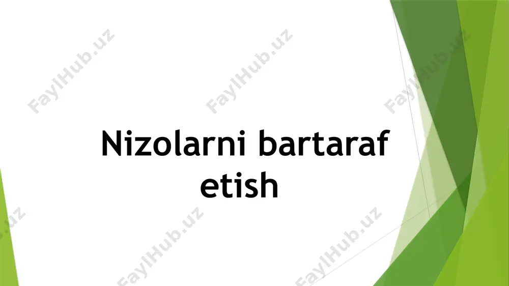 o'pol va tajovuzkor xatti-harakatlarning namunasi - ota-onalar yoki maktabdan tashqaridagi tengdoshlar guruhlari pedagog tomonidan hokimiyatni suiiste'mol qilish mos kelmaslik, haddan tashqari yuqori talablar, o'qituvchi doimiy ravishda avtoritar uslubga, qat'iy, o'zgarmas qoidalarga amal qiladi. pedagogik konfliktlarni 3 turga bo`lish mumkin 1. resurslar etishmasligidan kelib chiqadigan nizolar (hamma uchun nimadir etishmayapti: o'quv qo'llanmalari, o'qituvchining e'tibori, tengdoshlar bilan do'stlik) 2. istaklar, ehtiyojlar (shu jumladan hokimiyatga bo'lgan intilish, do'stlik, o'zini o'zi tasdiqlash, muvaffaqiyatga erishish) bilan bog'liq bo'lgan nizolar boshqa odamlarning xohish-istaklariga zid keladi. 3. shaxsiy qadriyatlarimiz o'rtasidagi qarama-qarshiliklar (bizning qadriyatlarimiz shubha ostiga olinadi, biz buni hayotimizning ma'nosiga tahdid sifatida his qilamiz va butunlay toqat qilmaymiz) konfliktning asosiy tarkibiy qismlari konfliktning asosi voqea psixologik pozitsiya mojaroli vaziyat uzoq vaqt davomida hech qanday hodisasiz mavjud bo'lishi mumkin. konflikt ishtirokchilarining harakatlari konflikt ob'ektini o'zlashtirishga qaratilgan bu konfliktni hal qilishda vaziyat ishtirokchilarining muvaffaqiyati yoki muvaffaqiyatsizligini belgilaydigan shartli kuchdir. nizolarni hal qilish uchun shaxsiy resurslarni shakllantirish bosqichlari indikativ bosqich …