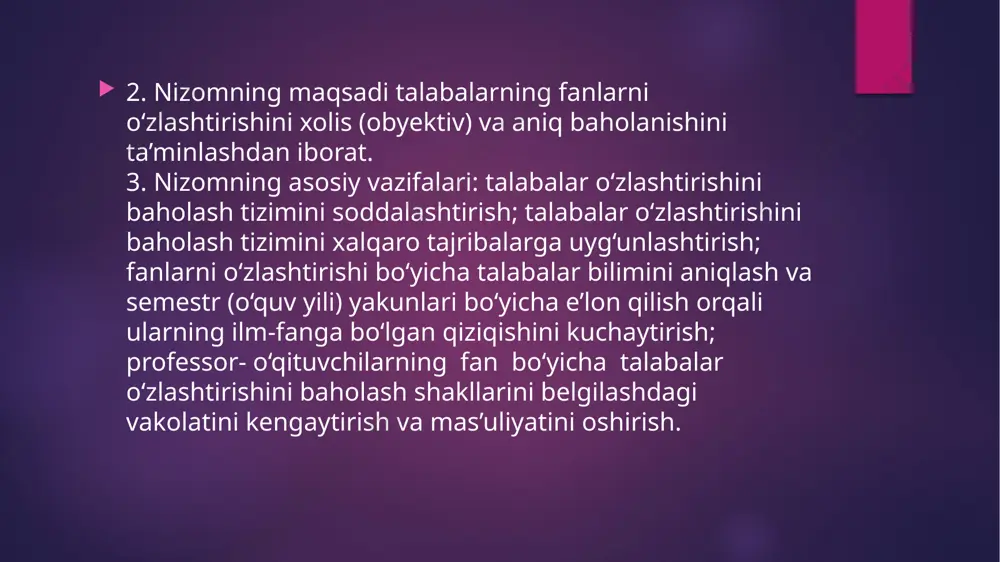 talabalar bilimini nazorat qilish va baholashning reyting tizimi - Page 5