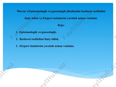 epistemologiya — PPTX