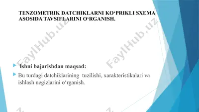 tenzometrik datchiklar — PPTX